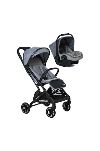 Tommybaby Quantum Kabin Travel Bebek Arabası Kabin Boy Bebek Arabası Pedli Katlanabilir Yağmurluk Hediye
