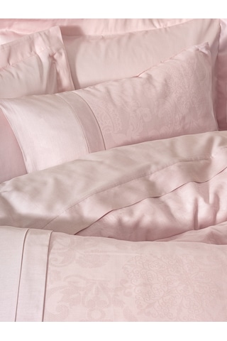 Cotton Box Jakarlı Saten Çift Kişilik Nevresim Takımı Jana Pudra