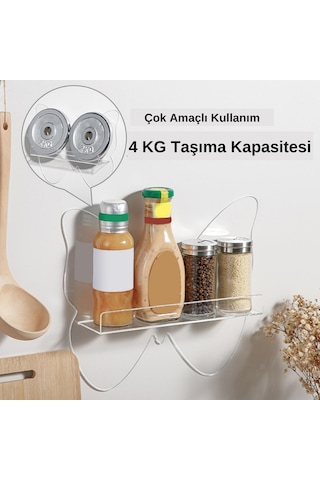 Şeffaf Pleksi Kelebek Duvar Rafı Şeffaf Kendinden Yapışkanlı Vidalı Askı Hediye Diğer