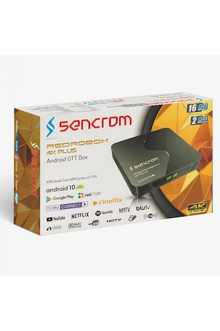 Sencrom Redro Box 4K Plus 16 GB Android Tv Uydu Alıcı