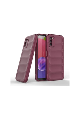 Gld-spt- Newface Samsung Uyumlu Galaxy A03s Kılıf Optimum Silikon - Bordo