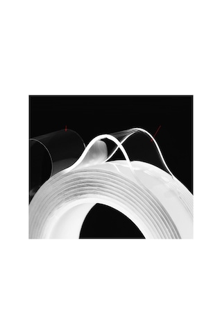Dayanıklı Çift Taraflı İz Bırakmaz Şeffaf Çok Amaçlı Tamir Silikon Bant Güçlü Montaj 30mm X 2mt