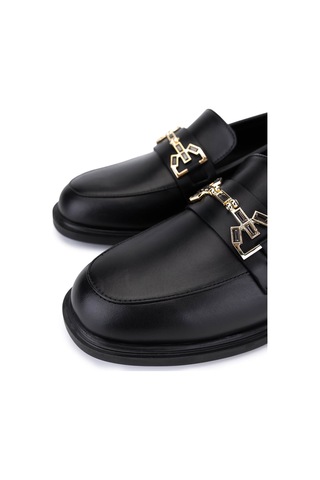 Tamer Tanca Kadın Hakiki Deri Siyah Deri Loafer Ayakkabı 1061 5117 Bn Ayk Sk25-26 Sıyah Dr Siyah