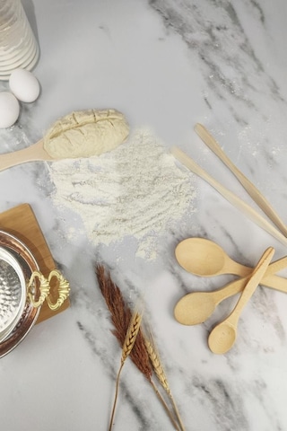 Digithome 5 Parça Doğal Ahşap Mutfak Gereçleri Ve Hamur Seti - Sml001