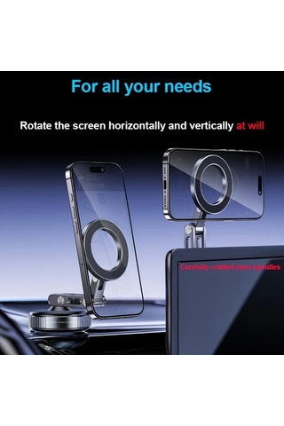 Willowhaven Desiontal X53 Emme Kupasi Araba Vakumlu Manyetik Telefon Tutucu 360 Derece Metal Ayarlanabilir Stand Kompakt
