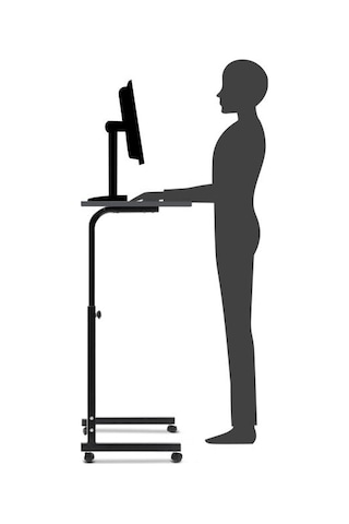 Ayakta Ve Oturumda Kullanılabilen Çalışma Masası - Antrasit