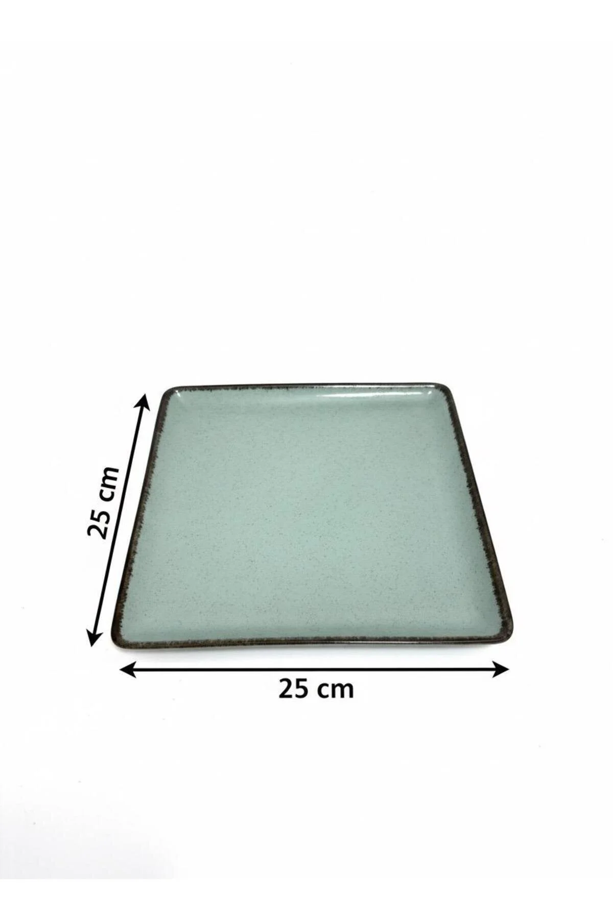 Moderna 25 Cm Kare Kayık Servis Sunum Kahvaltı Tabağı Yeşil