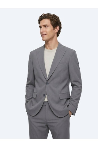 Kip Gri Düz Modern Fit Takım Elbise