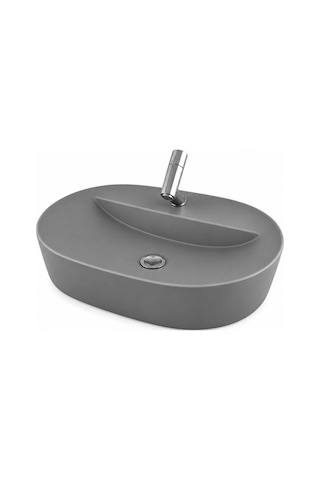 Tezgah Üstü Lavabo 60 45 Cm Elegance Mat Gri Esv-4360-2041