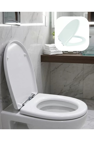 Home Universal Klozet Kapak Seti Kaydırmaz Alt Yüzey Kolay Temizlik Banyo Aksesuarı Çok Renkli