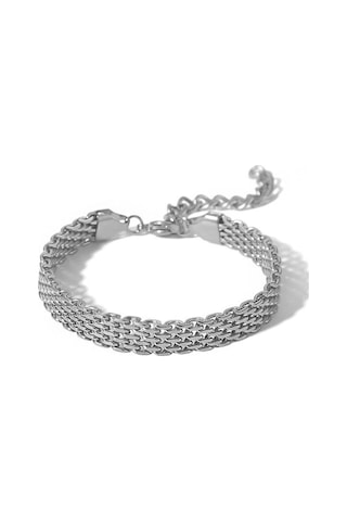 Chavin 8 Mm Silver Çelik Kadın Zincir Bileklik Et83by Gümüş