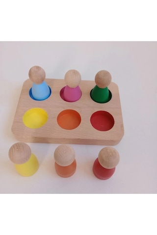 Peg Bebek Ve Tabla Eşleştirme 6 Lı Insan Figürleri Waldorf