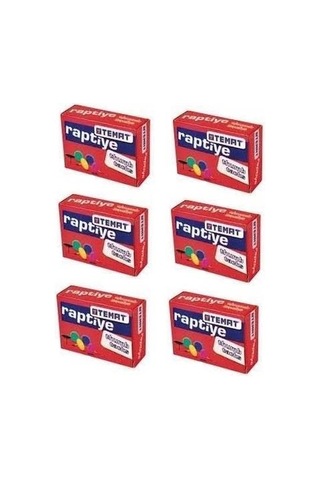 Raptiye Renkli Temat Renkli Raptiye Karışık 6 Paket