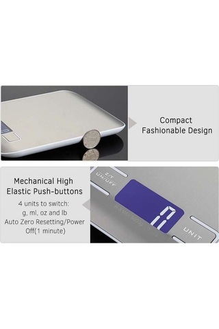 Ulzyvf Createtech Terazisi Terazi Terazi Taşınabilir Profesyonel Mutfak Mini Hassas Elektronik Dijital Kp Gümüş Gümüş
