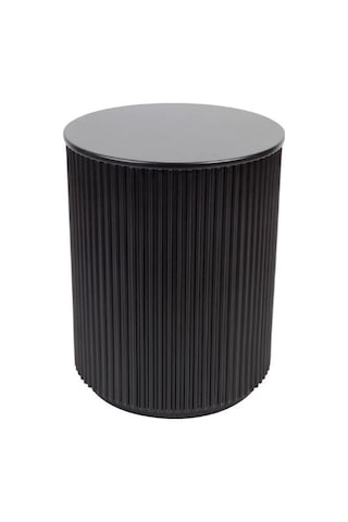 Tropico Bohem Ahşap Yan Sehpa Siyah