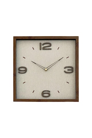 Galaxy Premium Serisi Ahşap Duvar Saati Kare 30 Cm Kahverengi 0240-beyaz-şekilli-48cm