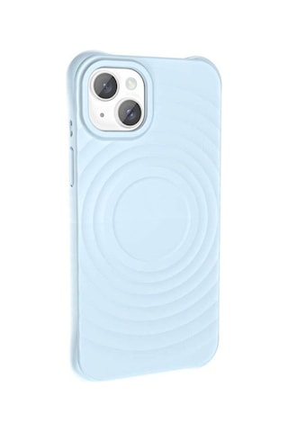 Apple Uyumlu iPhone 13 M-safe Şarj Özellikli Airbagli Mat Görünümlü Zore Hepi Kapak Mavi Açık