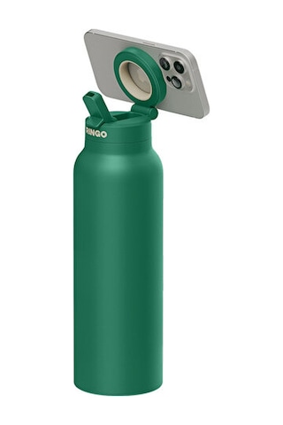 Ringo Pro Pipetli, Telefon Tutuculu Termal Çelik Termos 710 Ml Yeşil