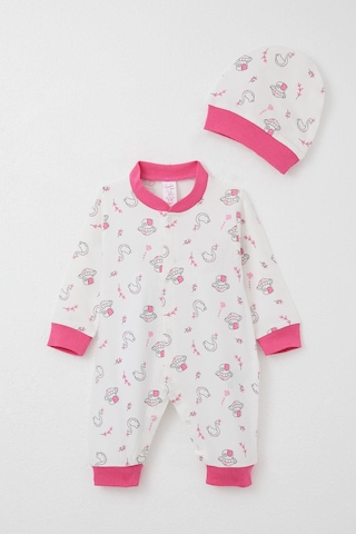 Breeze Kız Bebek Tulum Sevimli Prenses Kuğu Desenli 0-6 Ay, Beyaz Beyaz