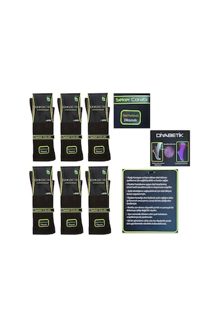 Şirin Erkek Bambu Diyabet Şeker Çorabı 8100 - 6 Adet 001