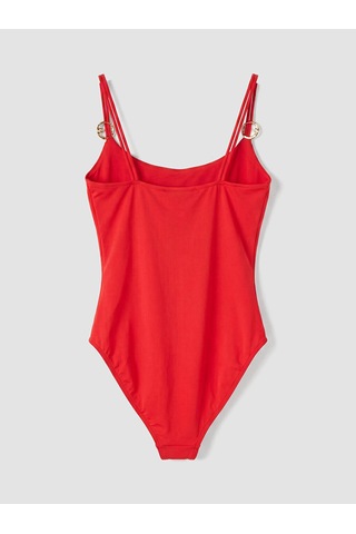 Lcw Vision Kırmızı U Yaka Kadın Bodysuit