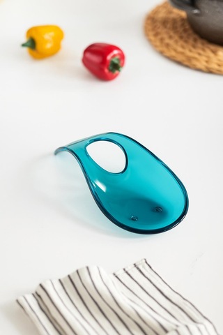 Akrilik Aquamarin Tezgah Üstü Kirli Kaşıklık & Kepçe Altlığı Mavi