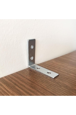 12 Adet Mobilya Eşya Dolap Duvar Sabitleyici Köşe Bağlantı L Demir Gönye Deprem Güvenliği 45x45x15mm