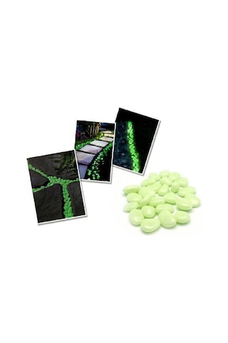 Fosforlu Çakıl Taşları (50 Adet) Yeşil