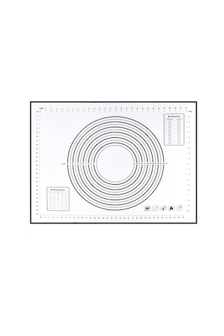 Monyee 80x60cm Siyah Silikon Pastırma Ve Hamur Hamuru Matı - Fırın Ve Barbekü Aracı Siyah