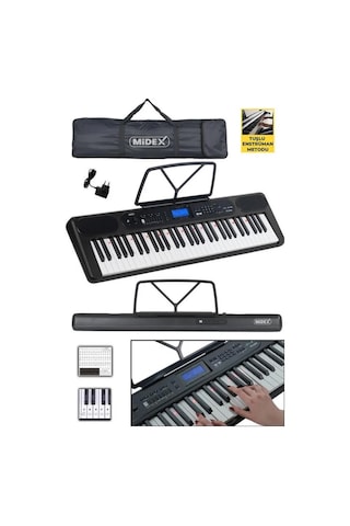 Midex Ps-5200bk Pro Org 61 Led Işıklı Tuş Hassasiyetli Bluetooth Midi