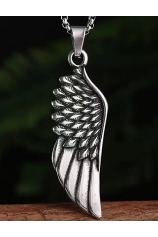 Çiftlere Özel Melek Kanadı & Diz Çöken Melek Kolye Seti Gümüş