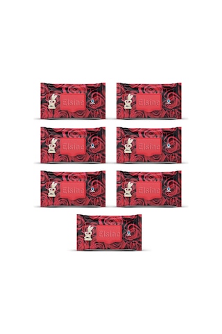 7 Paket Red Rose Islak Havlu Mendil 90 Adet Kapaklı Gül Kokulu 2'li Set