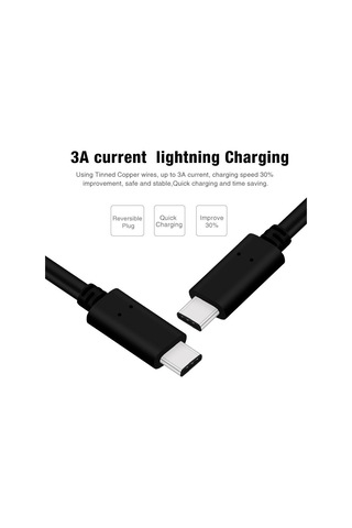 30 cm. USB 3.1 Type-C To Usb 3.1 Type-C Erkek Data & Şarj Kablo