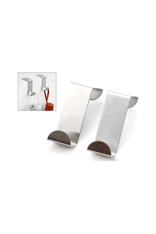 Mutfak Banyo Havlu Bornoz Askısı Kapı Arkası Metal Askı 2 Adet 4cm-2cm Çok Renkli