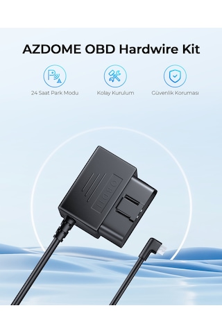 Obd Hardwire Kit Type-c Port Park Modu Destekli, 12v-24v Araç Güç Adaptörü M300, M550, M660, V600