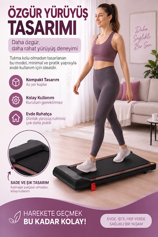 Kompakt Pratik Yürüme ve Koşu Bandı RL-880