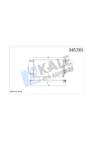 Kale 345785 Klima Radyatörü Kondanser - Mitsubishi L 200 1998-2004 2.4 Dizel Klimalı Modeller 7812a035 - Mr360415 - Mr398788