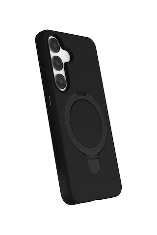 Newface - 478 - Galaxy Uyumlu S25 Regal Magsafe Standlı Kapak - Glblseme - - Siyah Sıyah