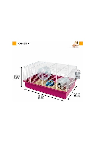 Ferplast Criceti 9 Beyaz Demirli Hamster Kafesi 46x29x23 Cm