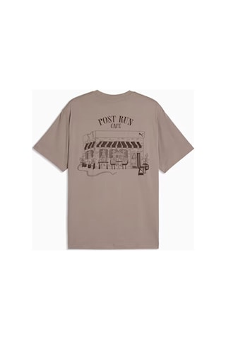 Puma Graphıc Puma Cafe Tee Erkek Günlük Tişört 63676281 Gri
