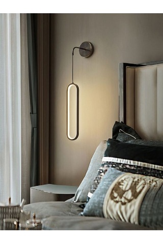 Mavrovo / Aplik / 80 Cm / 3 Renk Işık / Antrasit Gövde / Elips Antrasit