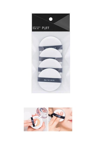 Missha Air In Puff Nemli ve Eşit Miktarda Uygulama Sunan Emilim Gücü Yüksek Makyaj Süngeri 4 Adet