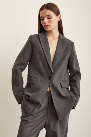 Never More Slim Fit Blazer Ceket Gri