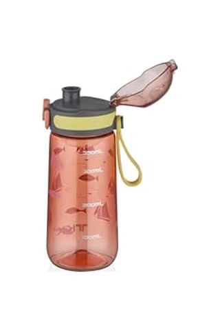 Tkk 400ml Pipetsiz Taşıma Askılı Süzgeçli Çocuk Su Matarası Turuncu Genel