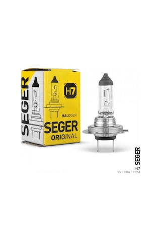 Seger - 12 Volt H7 100 Watt 3500K Ampul Takımı - 2 Adet