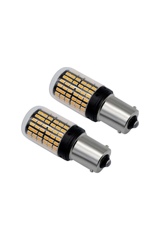 144 Led Tek Duy Oto Led Ampülü Turuncu Güçlü Işık Tak Kullan 2 Adet 144 Led Tek Duy Oto Led Ampülü Turuncu Güçlü Işık Tak Kullan 2 Adet