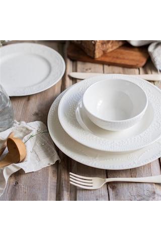 White Pearl 6 Kişilik 24 Parça Porselen Yemek Seti