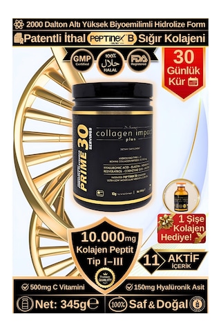 Dr. Sammy's Kolajen 10.000 Mg Tip 1-3 %100 Saf Patentli Hidrolize Sığır Kolajeni