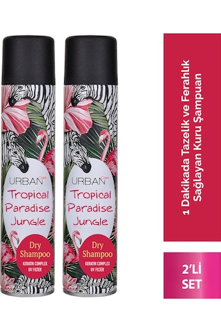 Tropik Meyve Ve Çiçek Kokulu Hacimlendirici Kuru Şampuan Seti 2x200ml- Vegan - Uv Korumalı