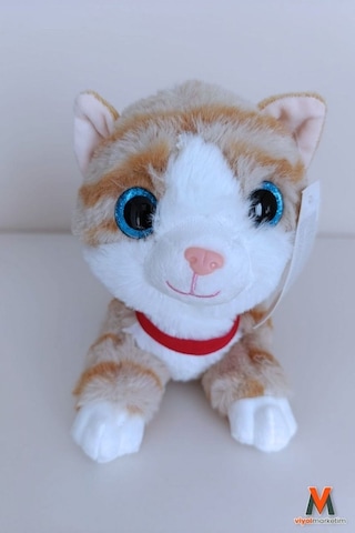 Sevimli Peluş Yavru Kedi 35 Cm Sesli Miyavlayan Oyuncak Uyku Ve Oyun Arkadaşı 4 Renk Seçeneği Sarı